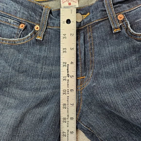 Lucky Brand Women's Jeans Dungarees Gene Montesano Mid-Rise Flare 6/28 - Picture 6 of 10